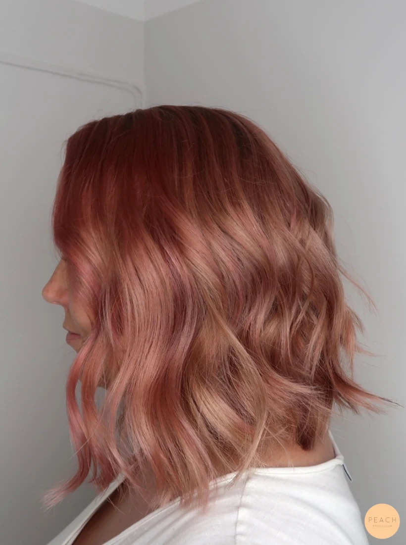 Pink hair rosa hår dusty pink Stockholm
