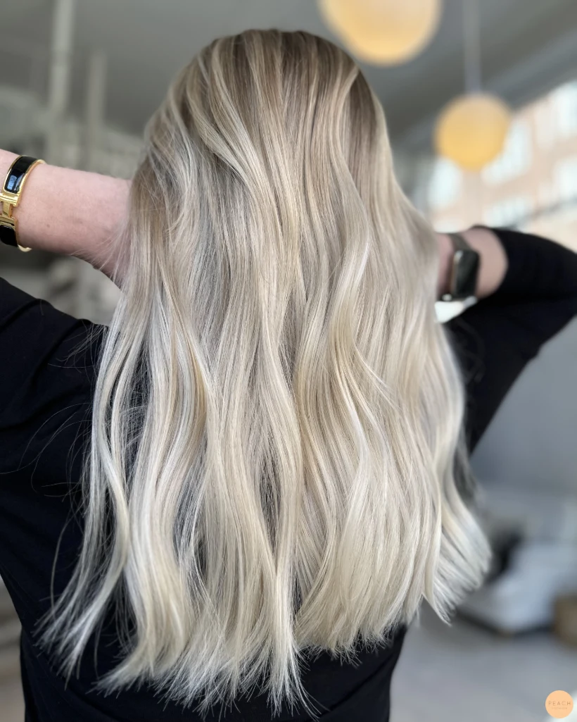 Ice blonde balayage