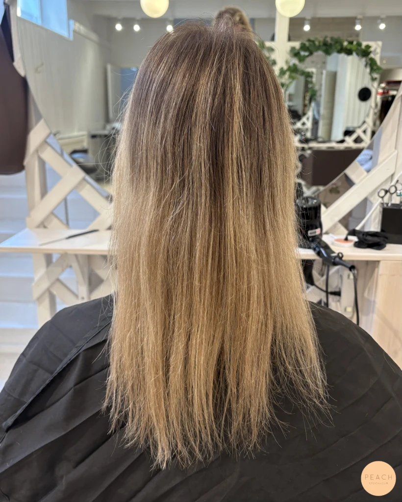 Bhbd balayage med ljusa slingor