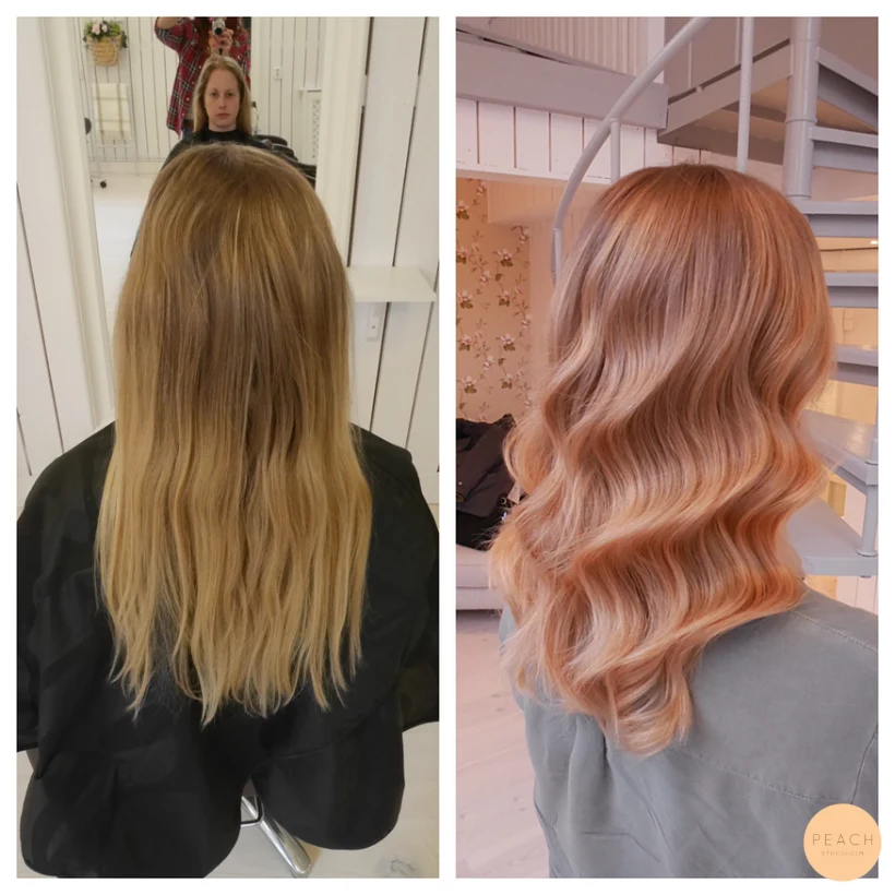 Rosé med ljusa slingor