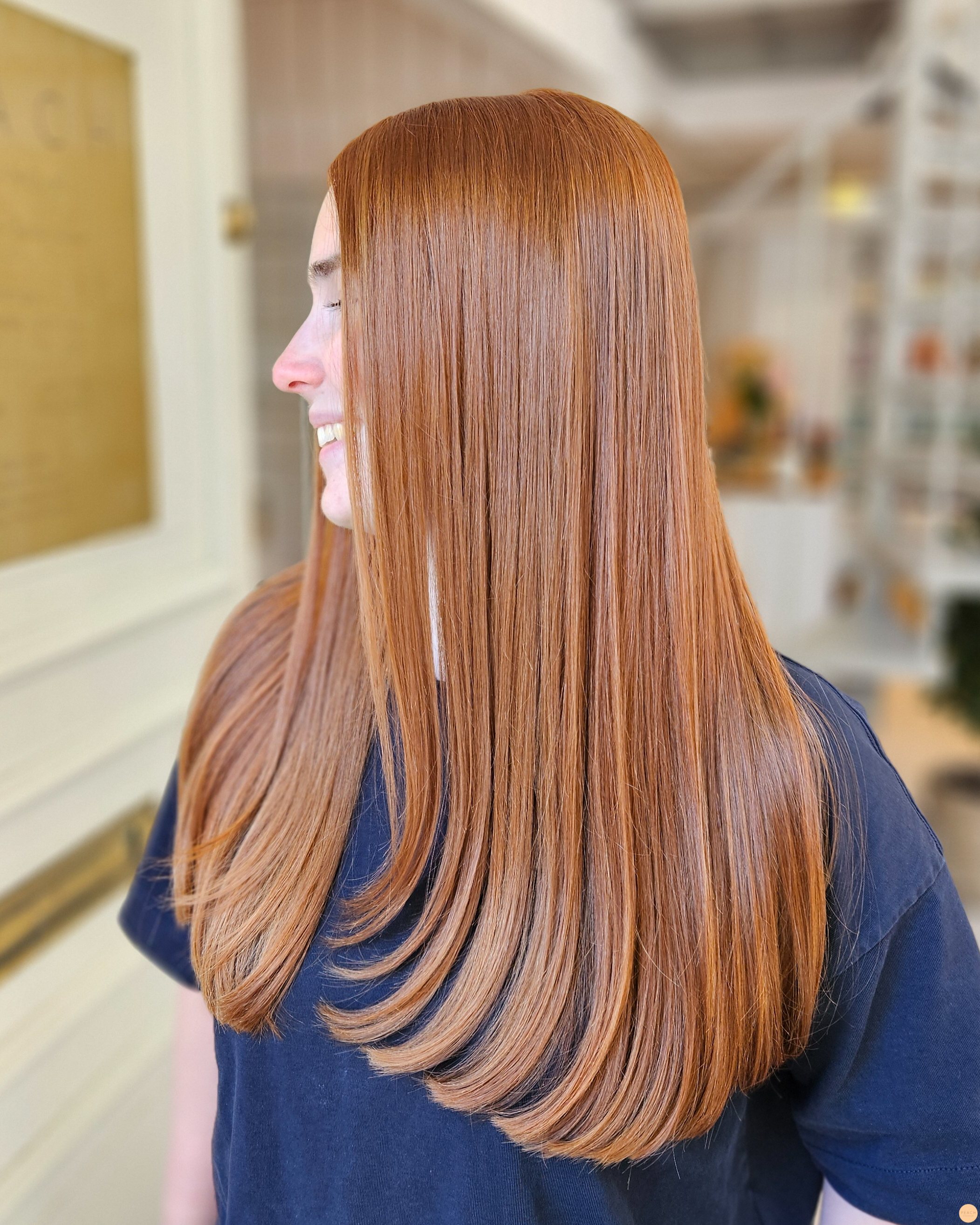 Copper peach hair