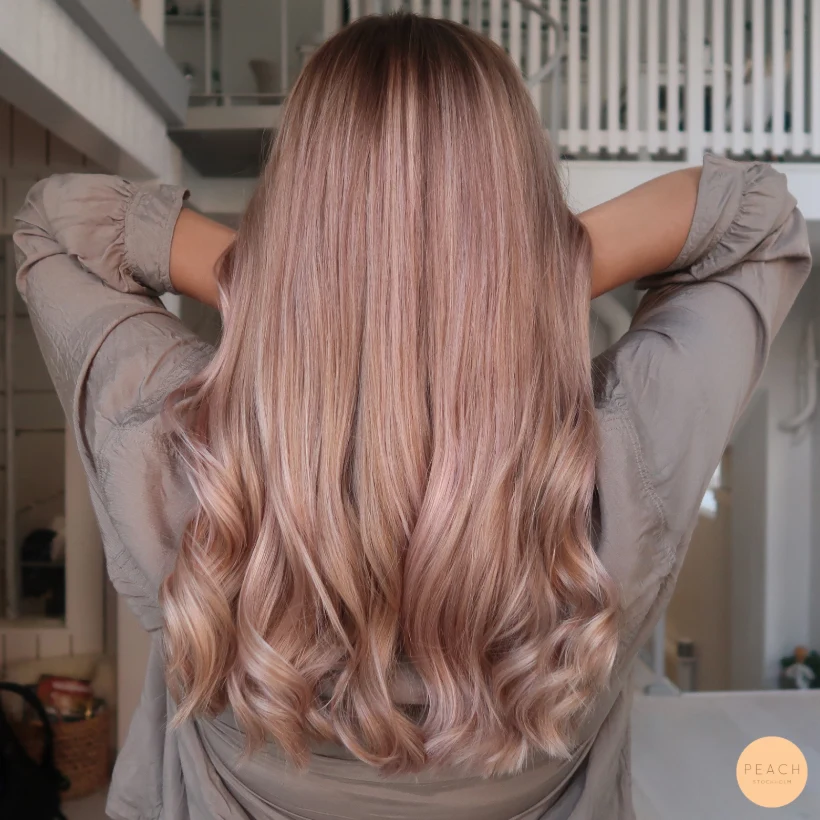 Rosa blond balayage