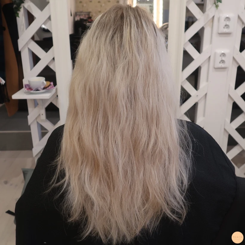 Lowlights i blont hår