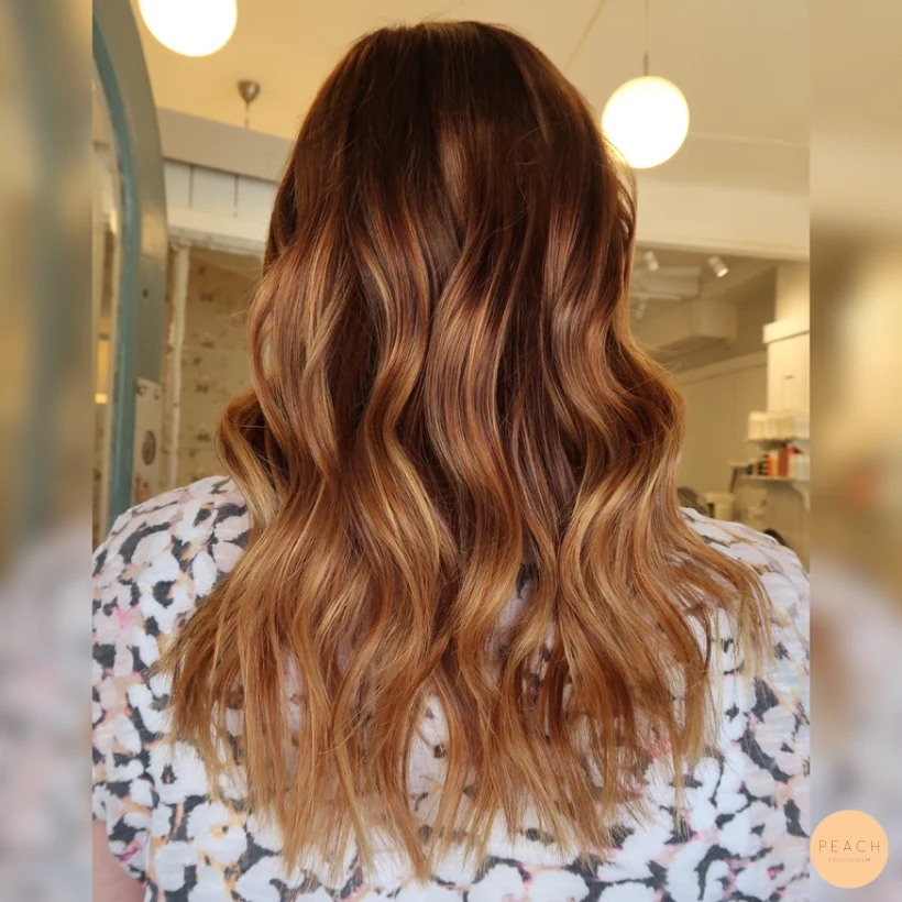 Warm caramel ombre/ sombre