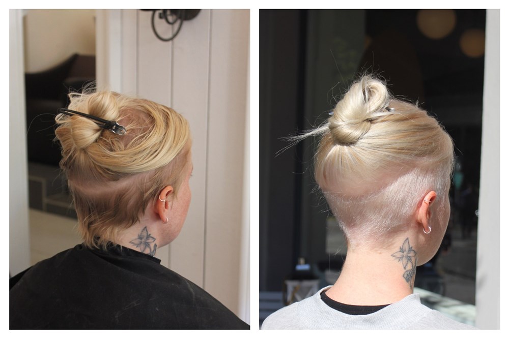 Isblond med Olaplex