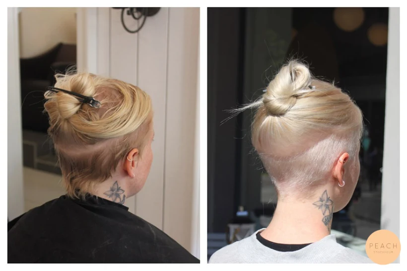 Isblond med Olaplex