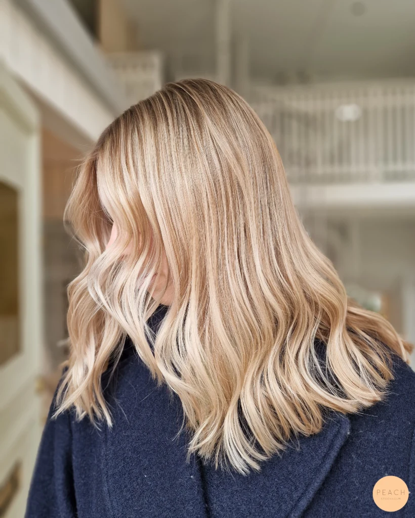 Warm blonde hair