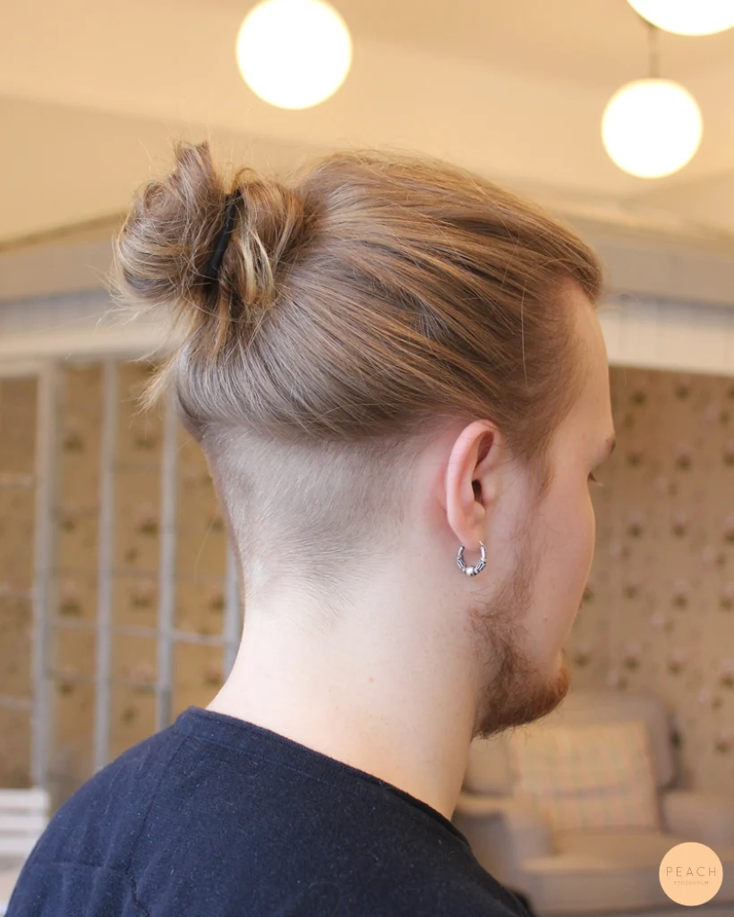 Manbun & shaved nape