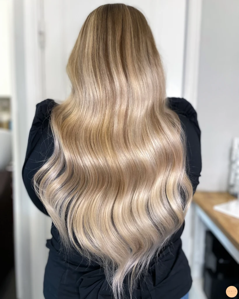 Bright blonde hair