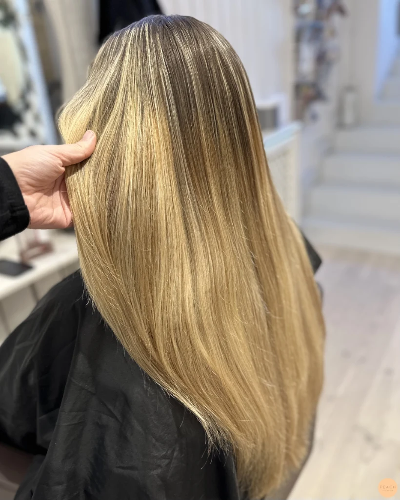 Cool blonde balayage