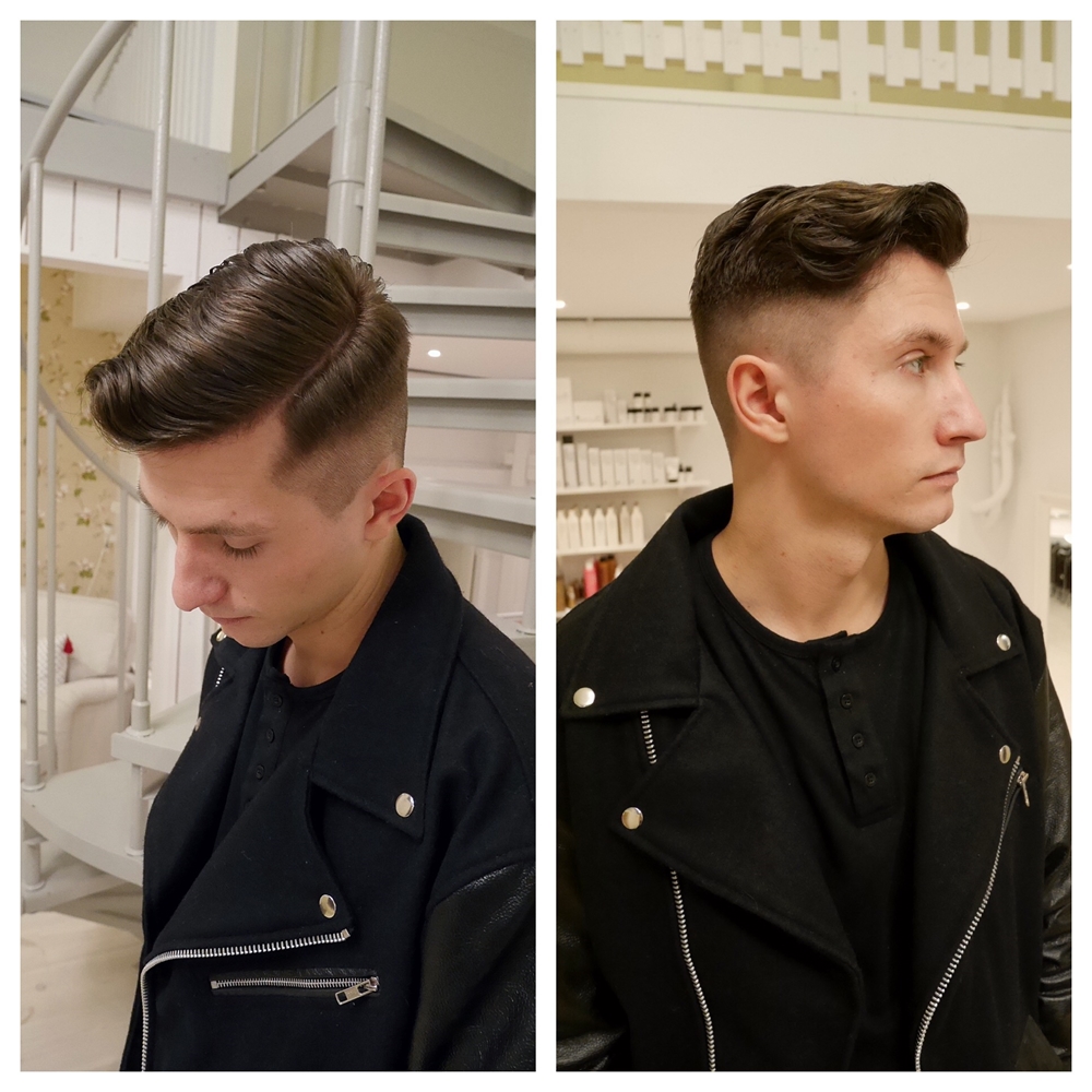 Kortkort frisyr med kall brun toning