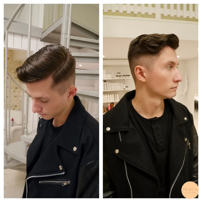 Kortkort frisyr med kall brun toning