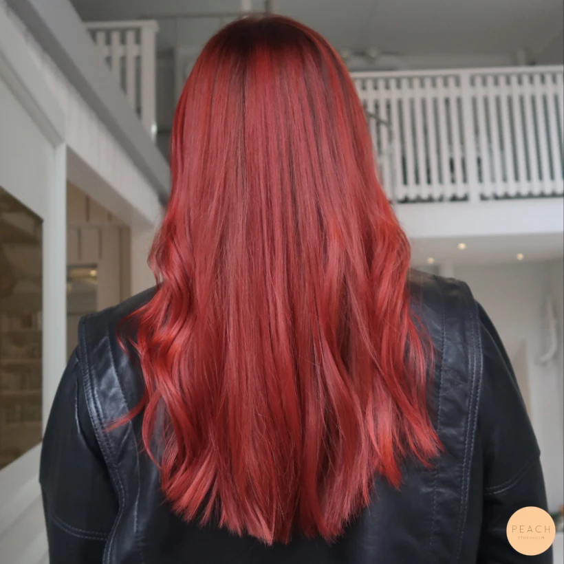 Röd hårfärg toning