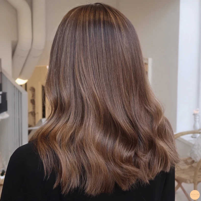 Soft balayage brown hair