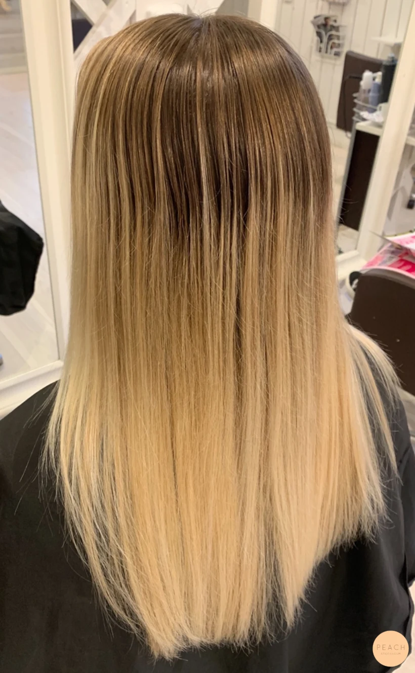 Höstblond med bevarad naturlig botten
