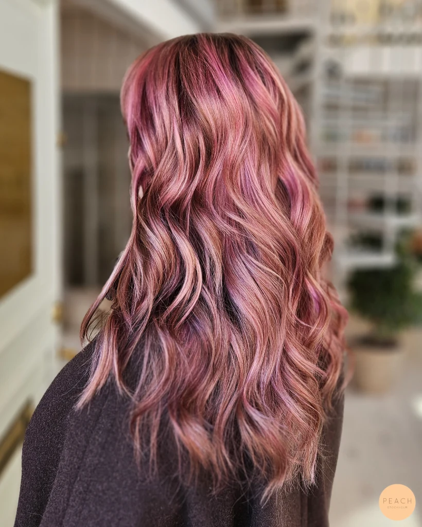 Pink hair don't care med highlights och lowlights