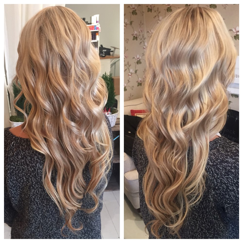 Blonda slingor med extra glans