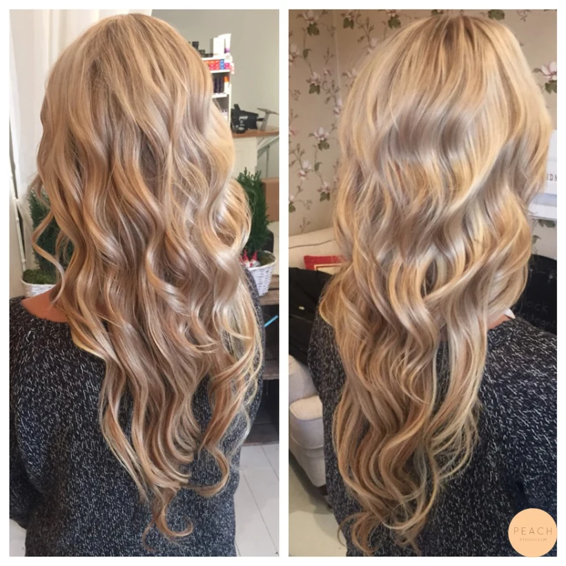 Blonda slingor med extra glans