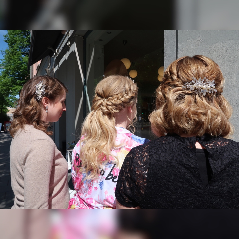 Bruduppsättning och tärnor