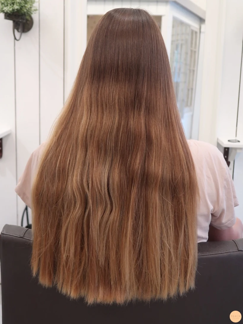 Balayage i mörkt hår