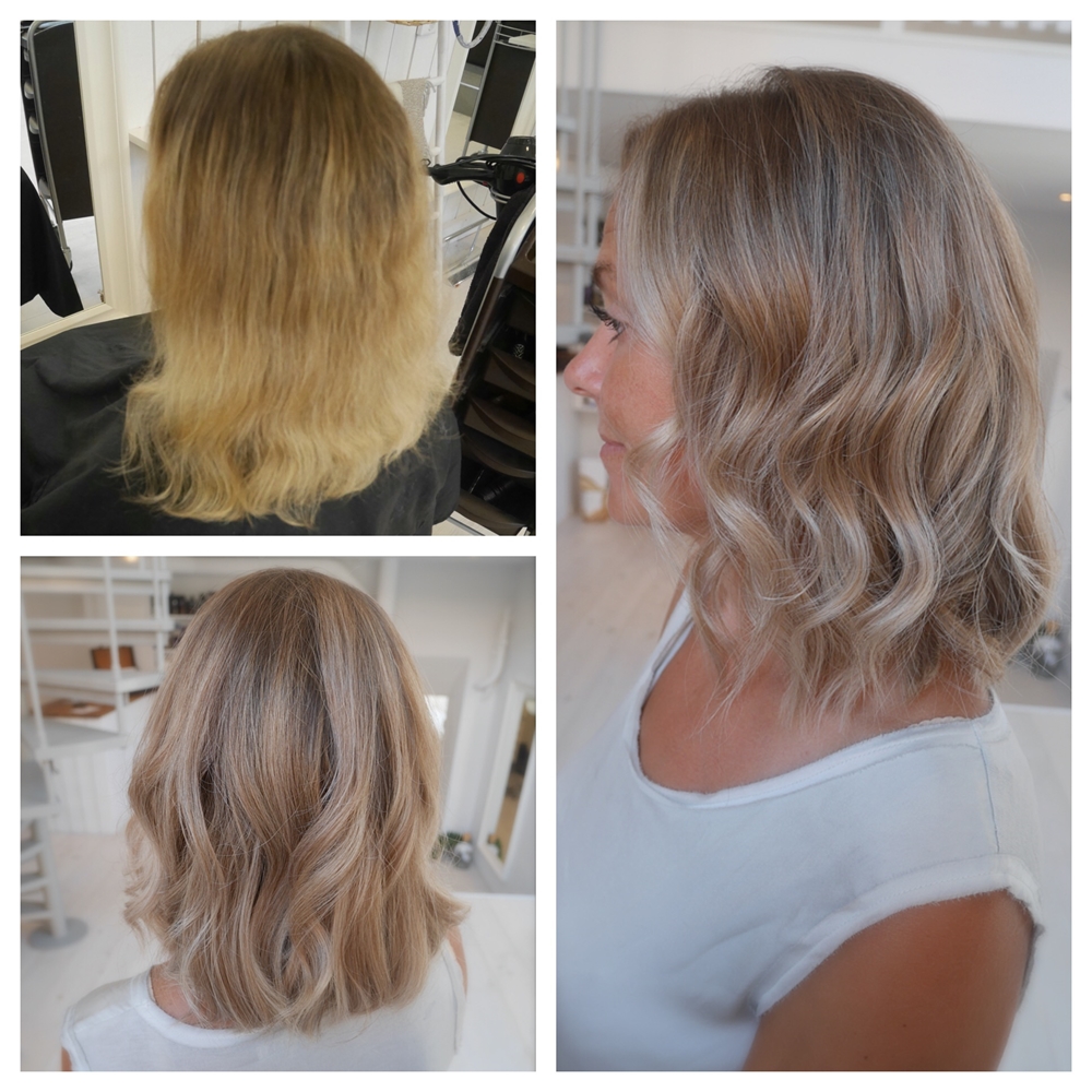 Naturlig blond hårfärg med skiftningar