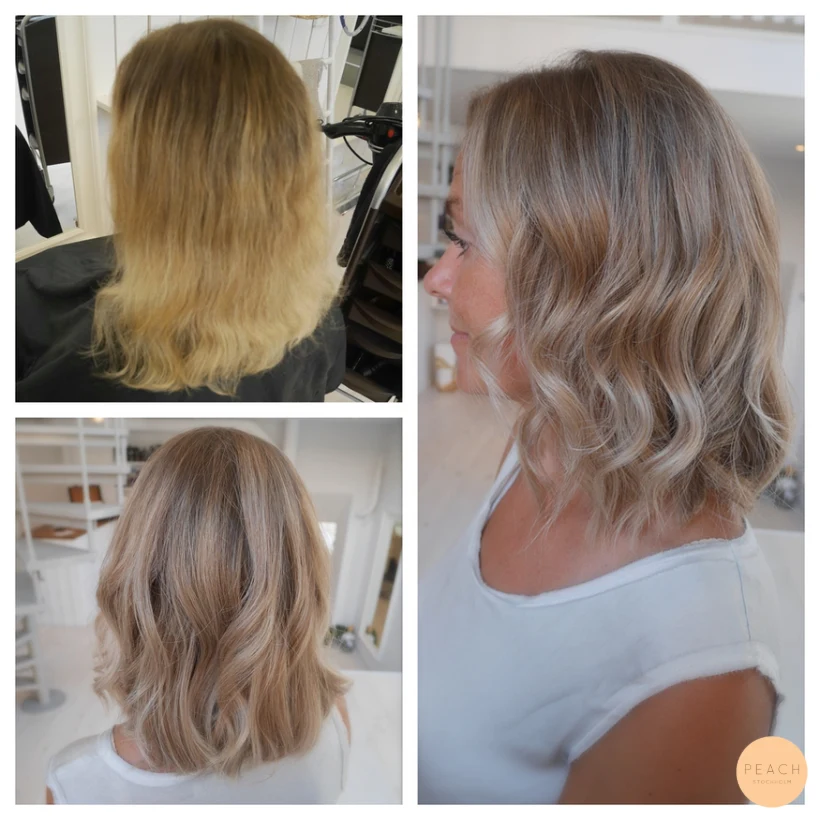 Naturlig blond hårfärg med skiftningar