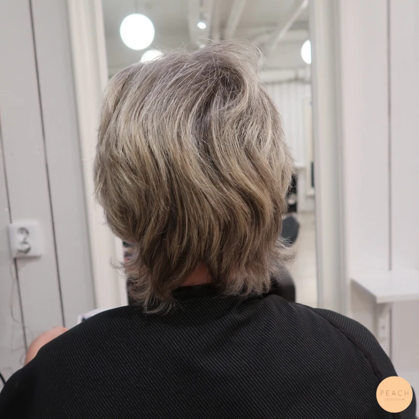 Pixie haircut grey hair