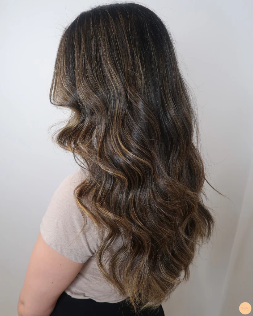 Balayage mörkt hår