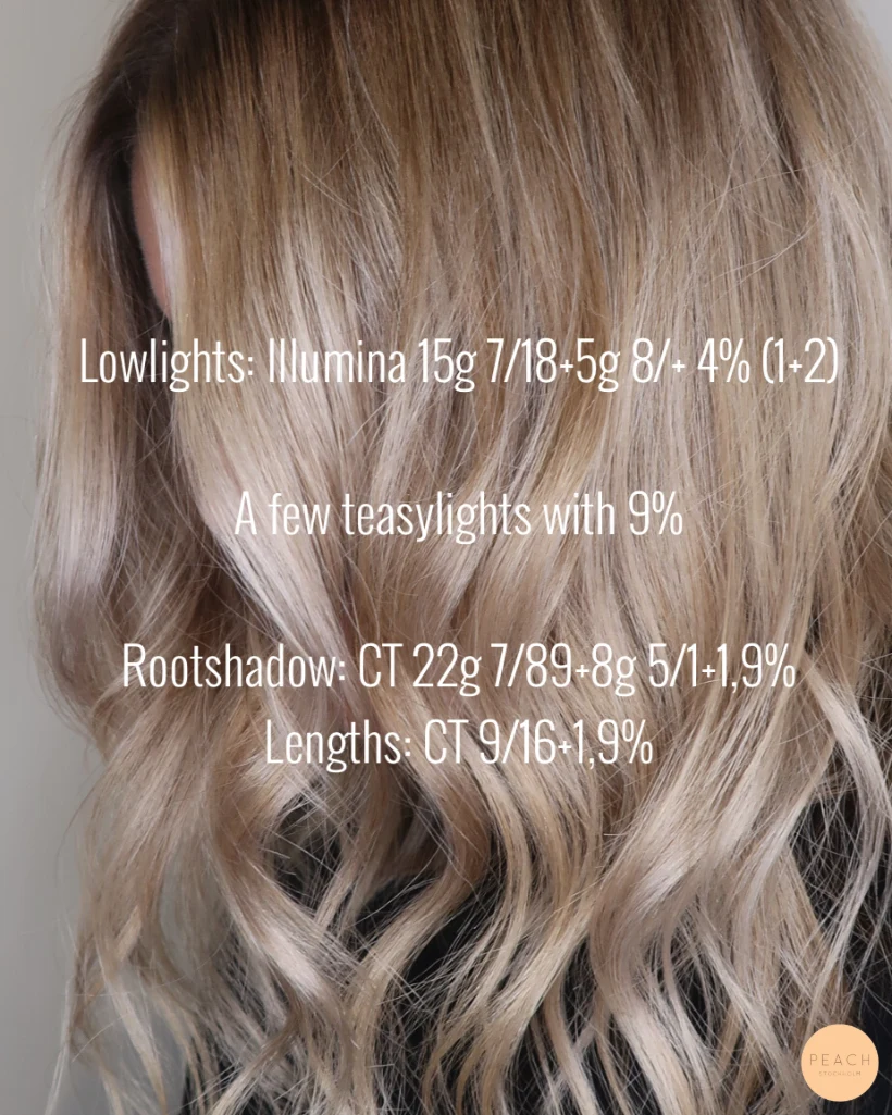 Kall blond hårfärg med rootshadow