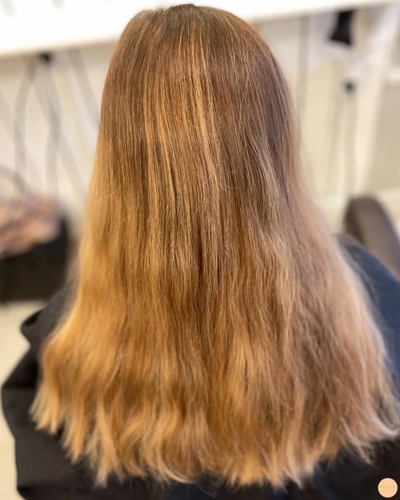 Från balayage till brunt hår med ljusa slingor ✨🤎