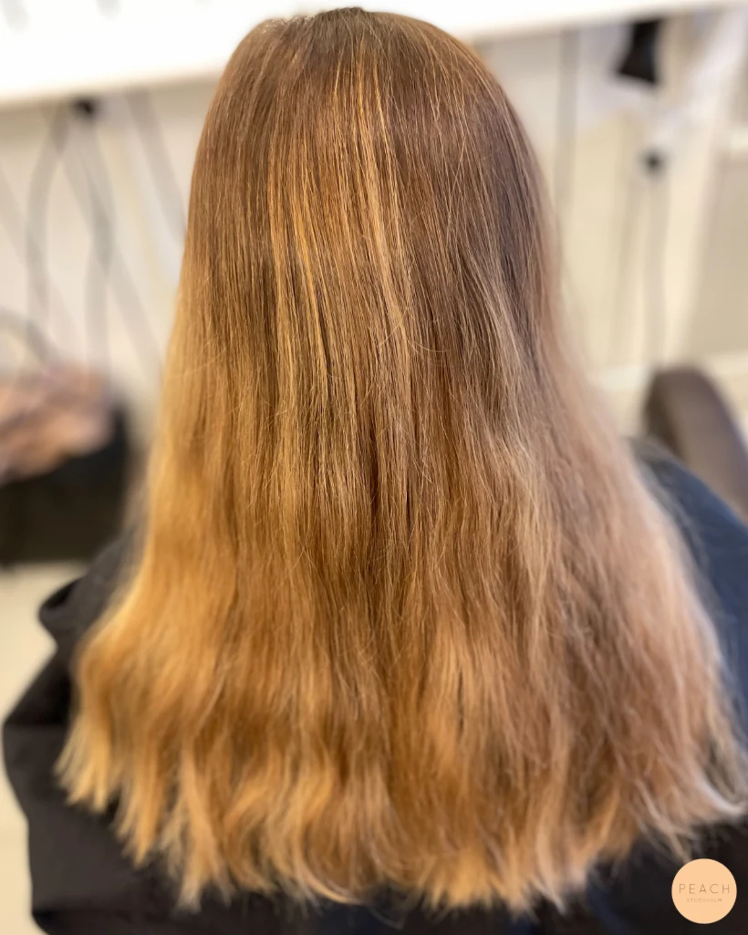 Från balayage till brunt hår med ljusa slingor ✨🤎