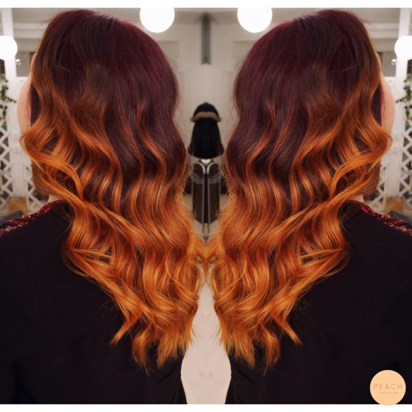 Färgsprakande balayage