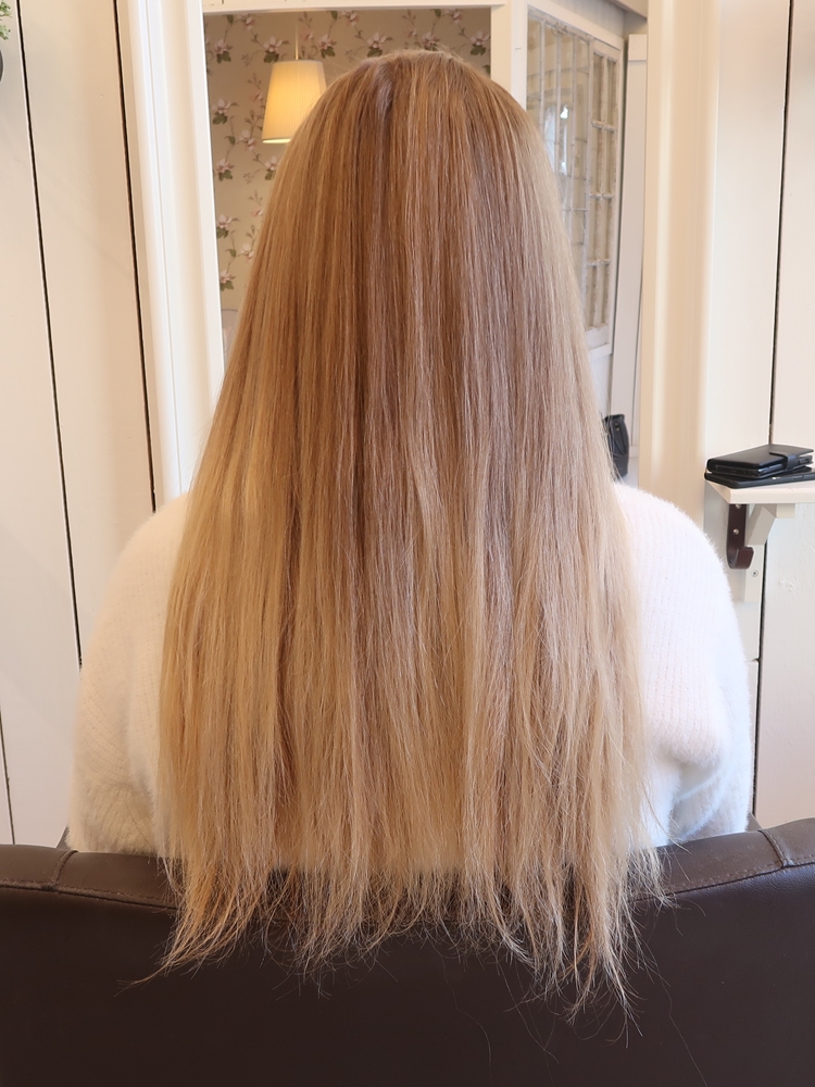 Lyxig blond hårfärg