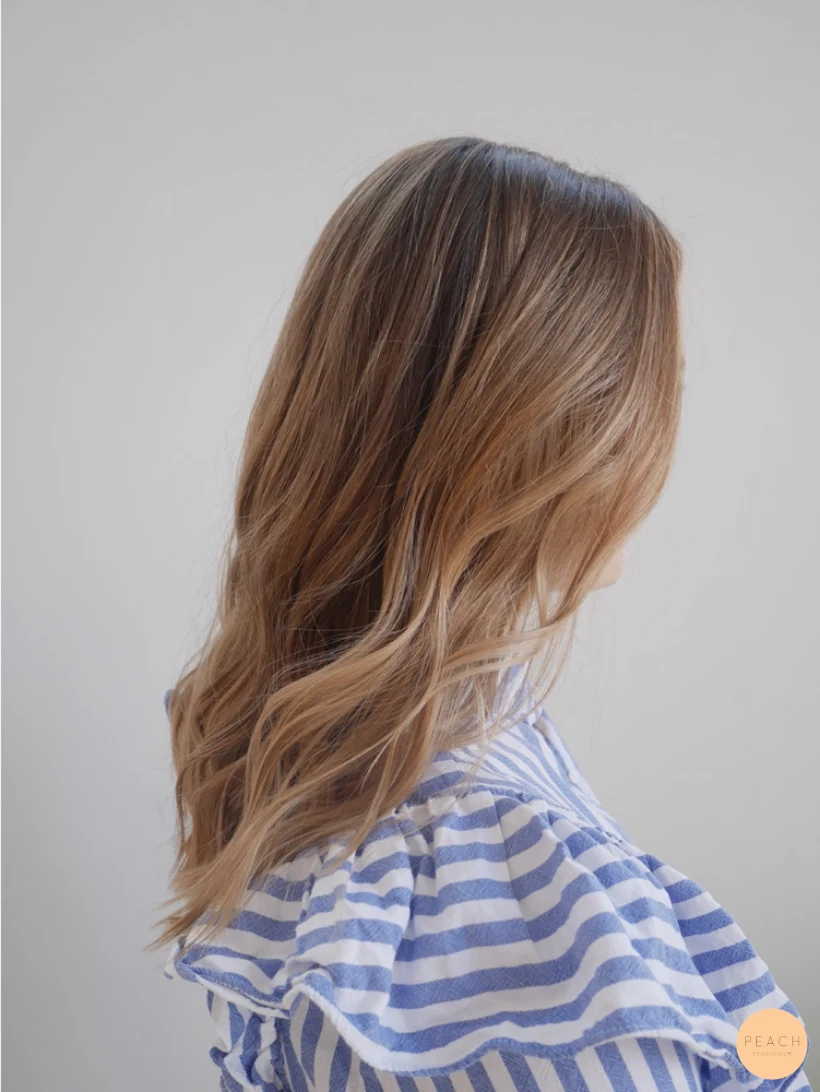 Naturlig balayage med röda toner