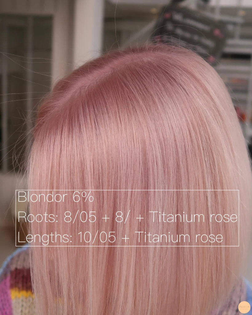 Pastellrosa hårfärg
