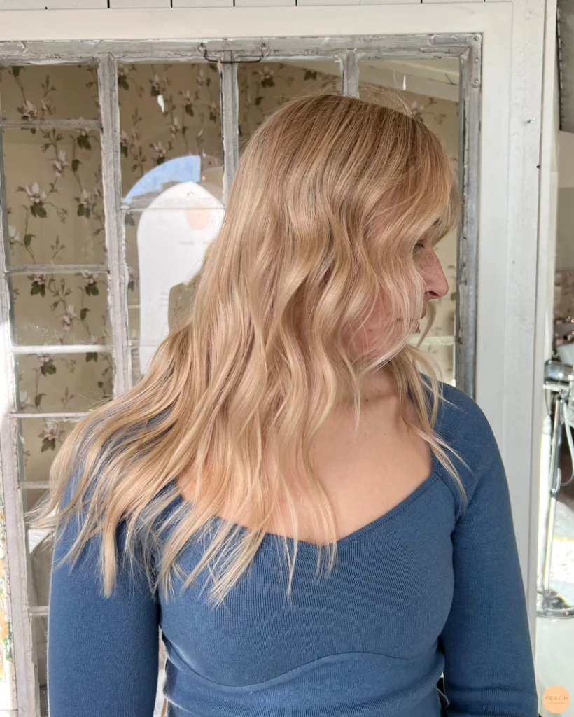 Creamy golden blonde hair✨🌸
