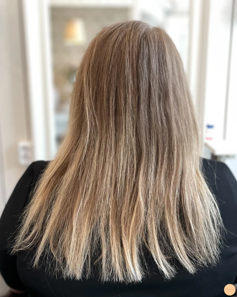 Krämig balayage blond