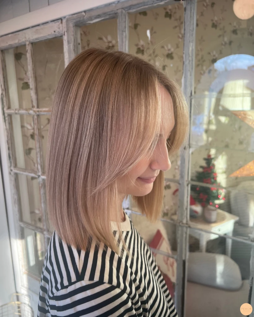 Soft cream beige balayage 🤍🍑