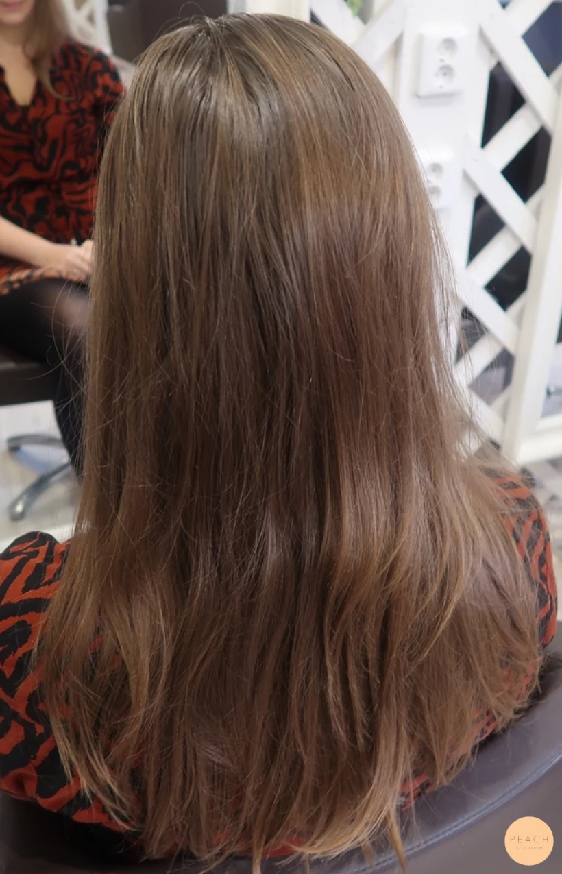 Balayage varm blond med varm nyansering
