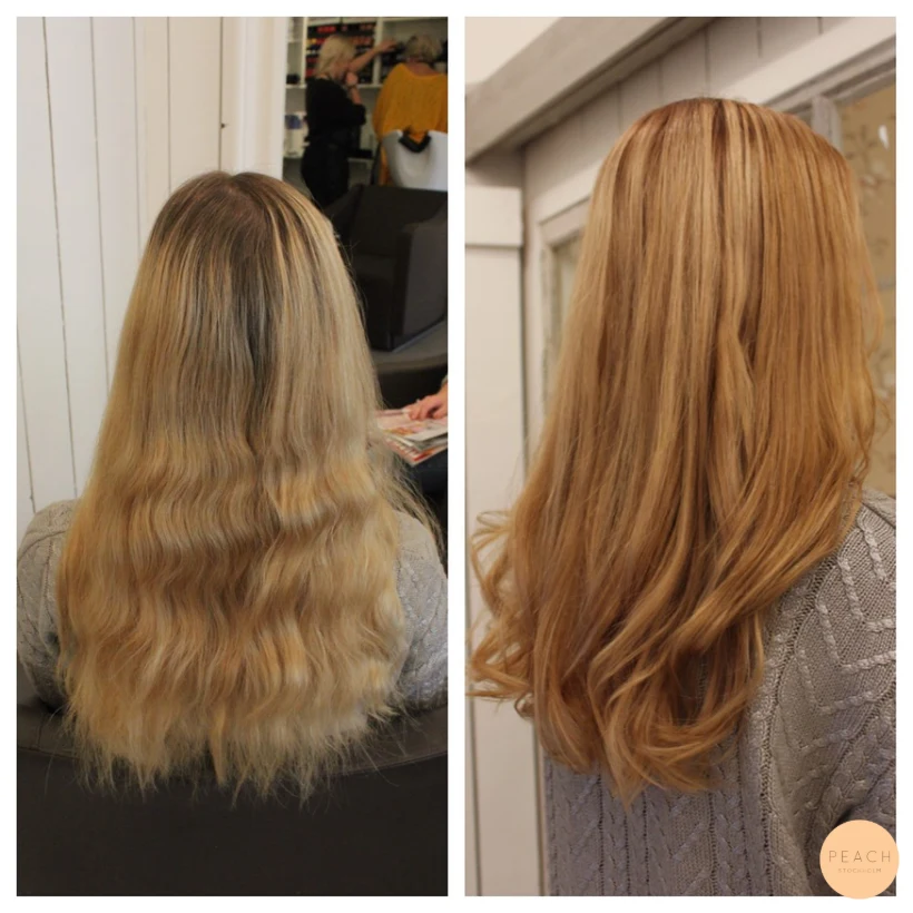 Havreblond med ljusa slingor