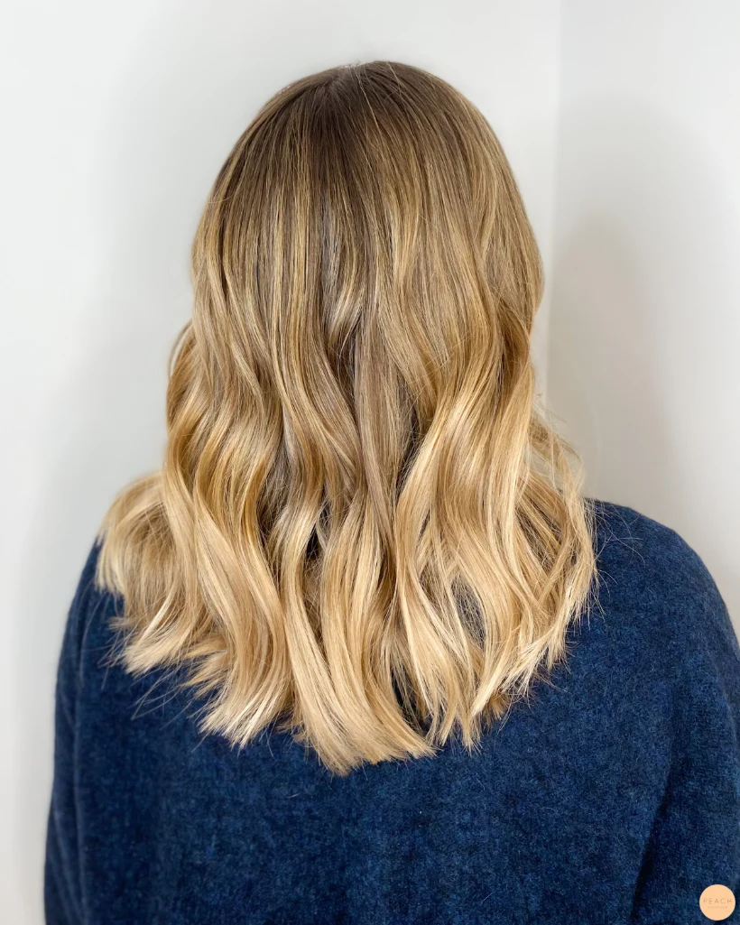 Soft blonde balayage