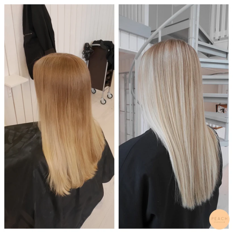 Blond med ljusa slingor – salongsresultat av Sara Björk, 31 maj 2016