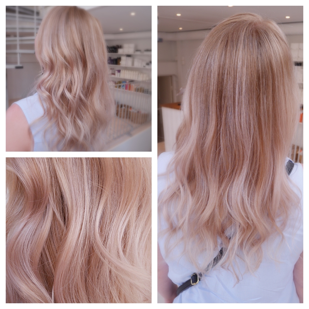 Roséblond hårfärg