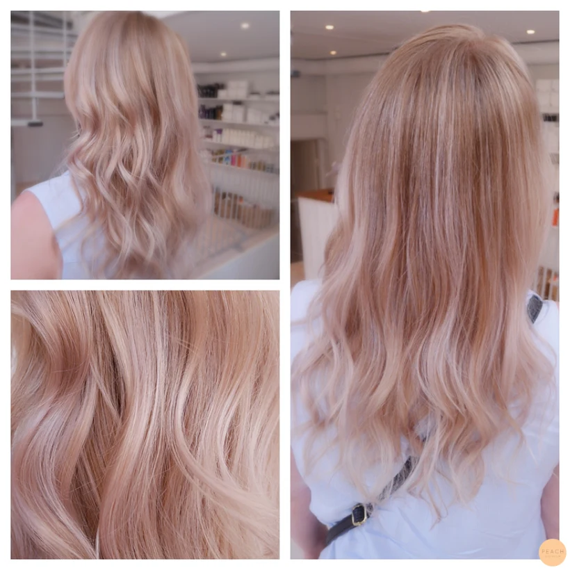 Roséblond hårfärg