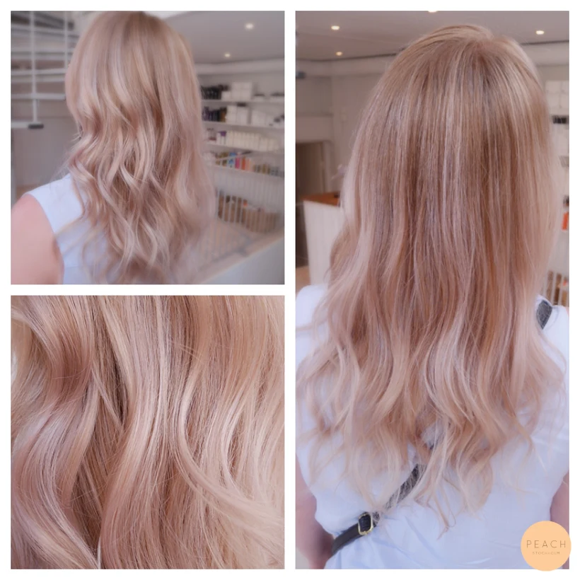Roséblond hårfärg