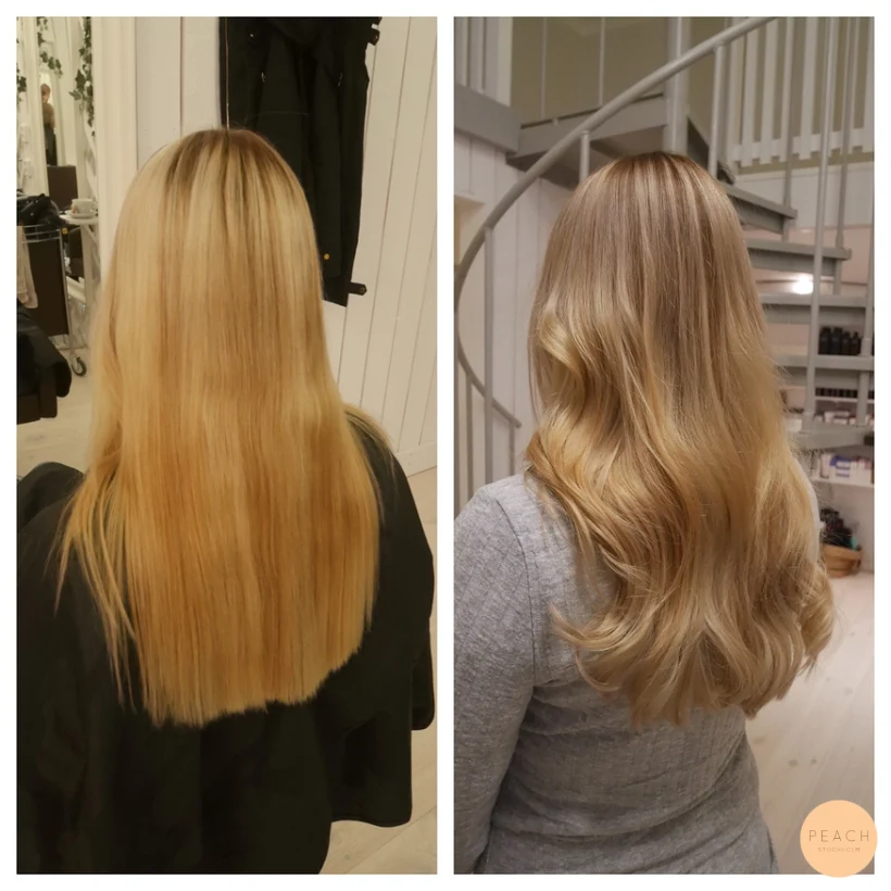 Soft blond med ljusa slingor