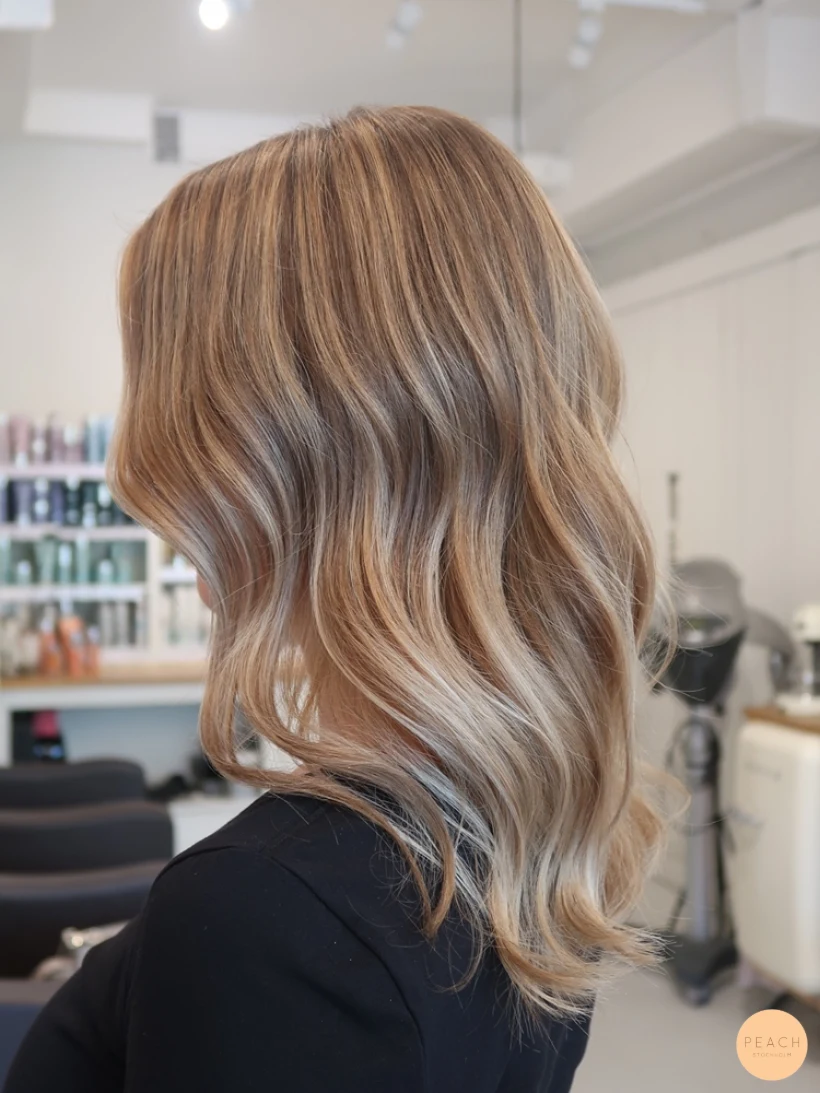 Naturliga blonda slingor