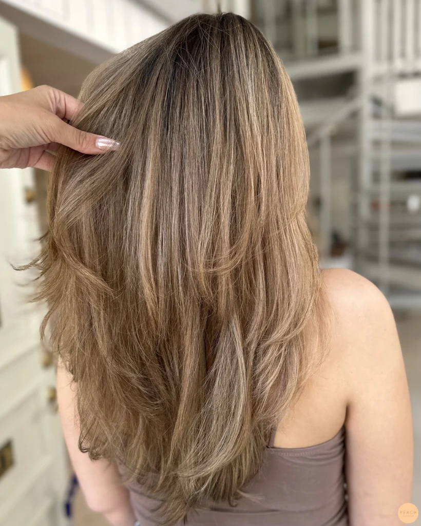 Bronde balayage slingor