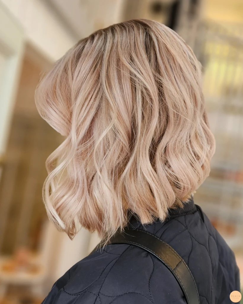 Soft dusty rose hair color