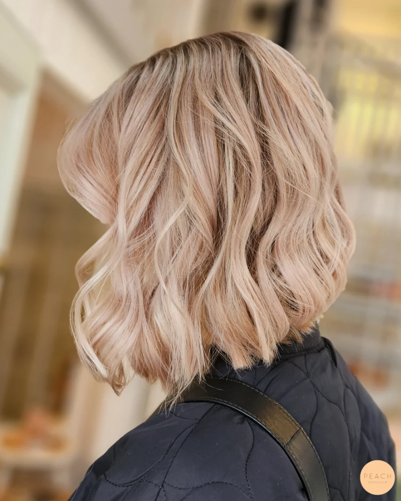 Soft dusty rose hair color
